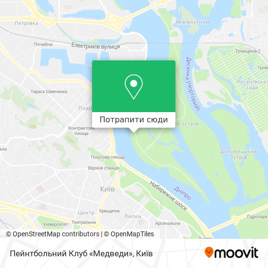 Карта Пейнтбольний Клуб «Медведи»