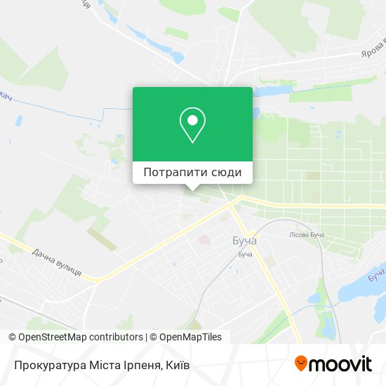 Карта Прокуратура Міста Ірпеня