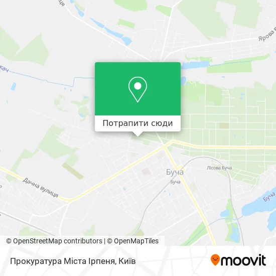 Карта Прокуратура Міста Ірпеня