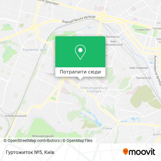 Карта Гуртожиток №5