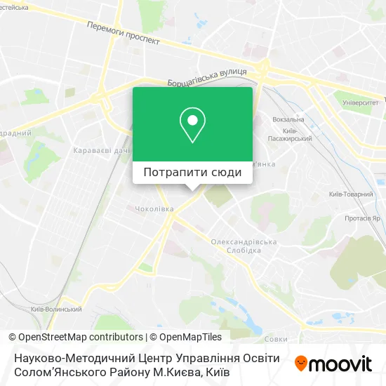 Карта Науково-Методичний Центр Управління Освіти Солом’Янського Району М.Києва