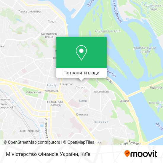 Карта Міністерство Фінансів України