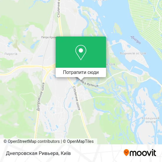 Карта Днепровская Ривьера