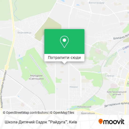 Карта Школа-Дитячий Садок ""Райдуга""