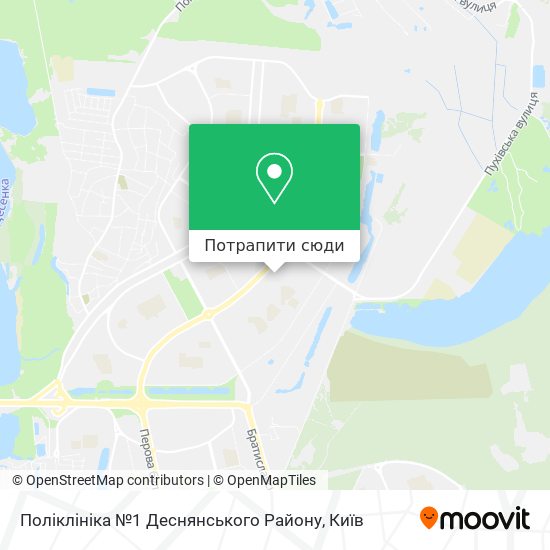 Карта Поліклініка №1 Деснянського Району