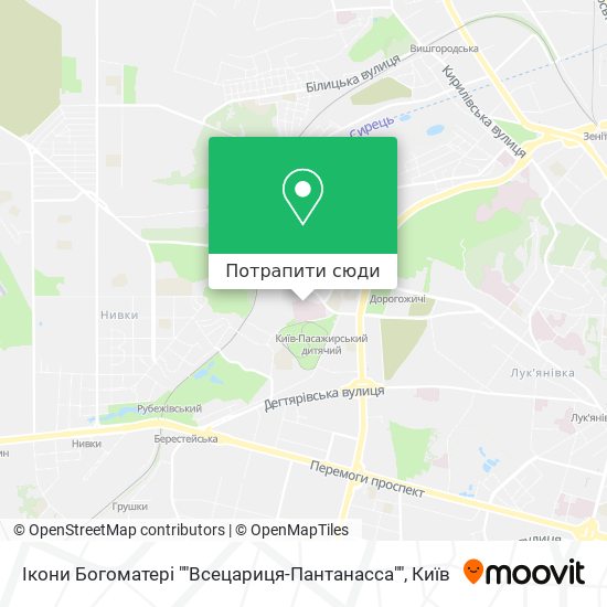 Карта Ікони Богоматері ""Всецариця-Пантанасса""
