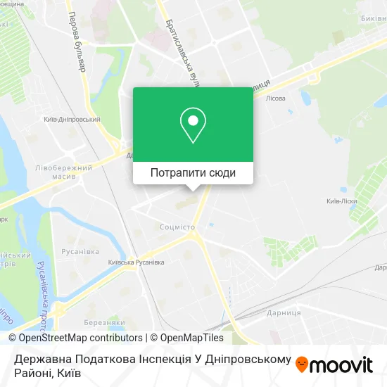 Карта Державна Податкова Інспекція У Дніпровському Районі