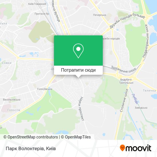 Карта Парк Волонтерів