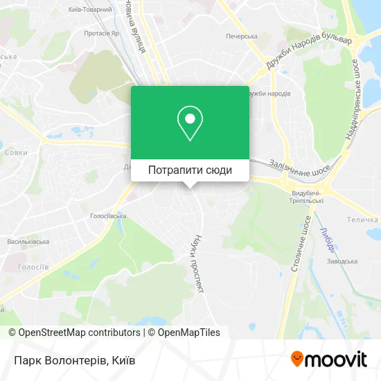 Карта Парк Волонтерів