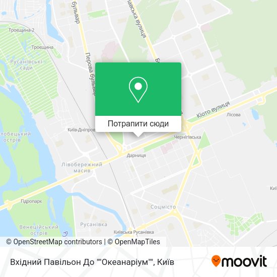 Карта Вхідний Павільон До ""Океанаріум""