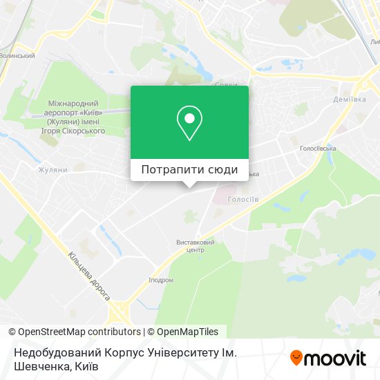 Карта Недобудований Корпус Університету Ім. Шевченка