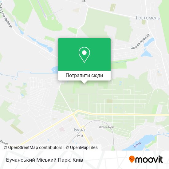 Карта Бучанський Міський Парк