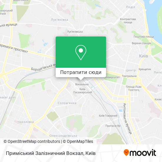 Карта Приміський Залізничний Вокзал