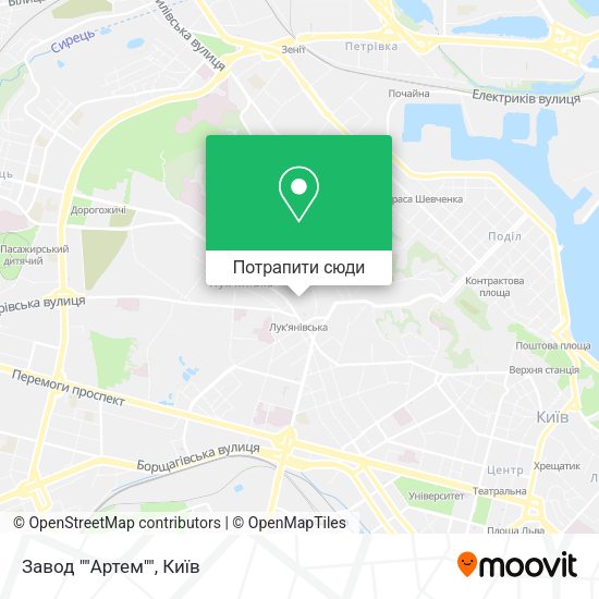 Карта Завод ""Артем""