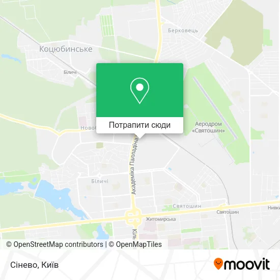 Карта Сінево