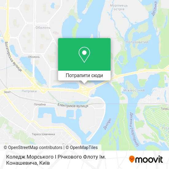 Карта Коледж Морського І Річкового Флоту Ім. Конашевича