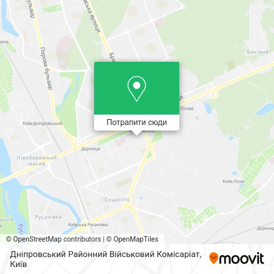 Карта Дніпровський Районний Військовий Комісаріат