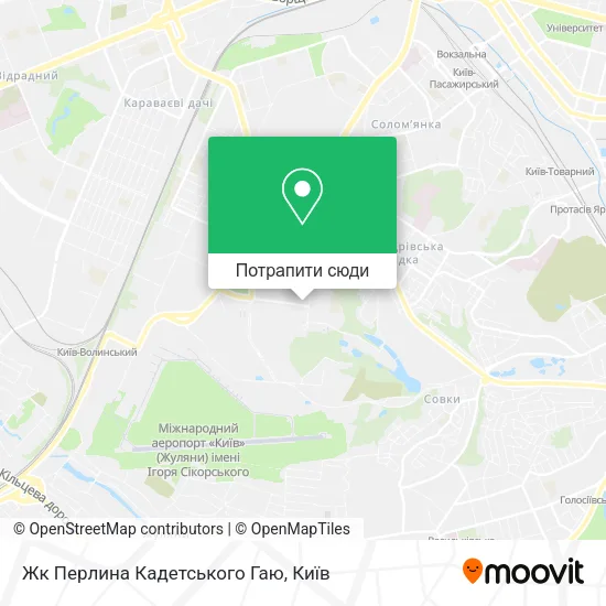 Карта Жк Перлина Кадетського Гаю