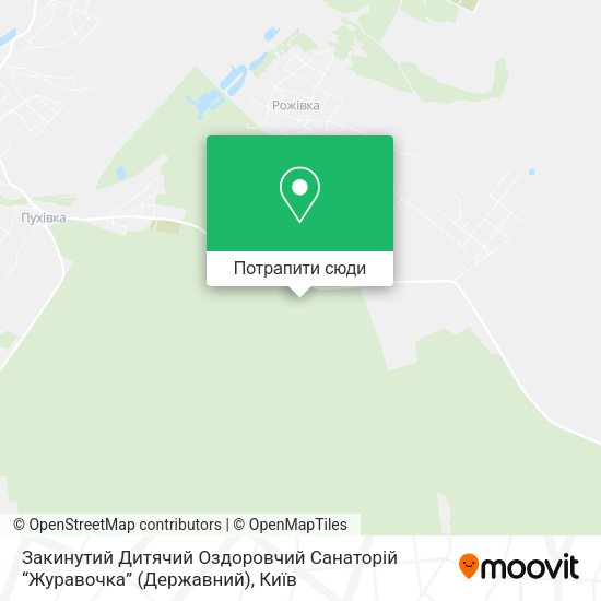 Карта Закинутий Дитячий Оздоровчий Санаторій “Журавочка” (Державний)