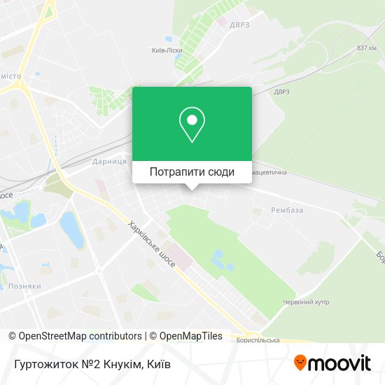 Карта Гуртожиток №2 Кнукім