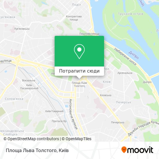 Карта Площа Льва Толстого