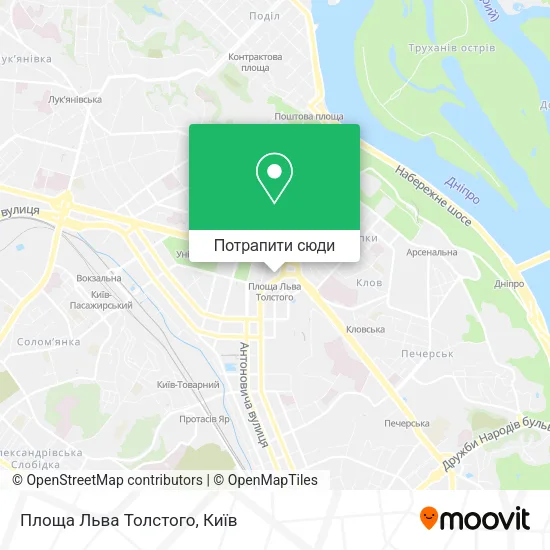 Карта Площа Льва Толстого