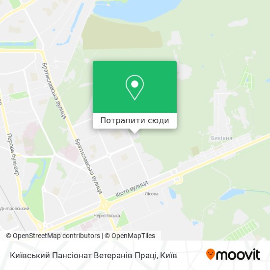 Карта Київський Пансіонат Ветеранів Праці