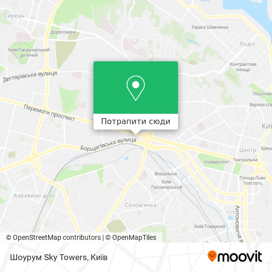 Карта Шоурум Sky Towers