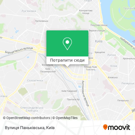 Карта Вулиця Паньківська