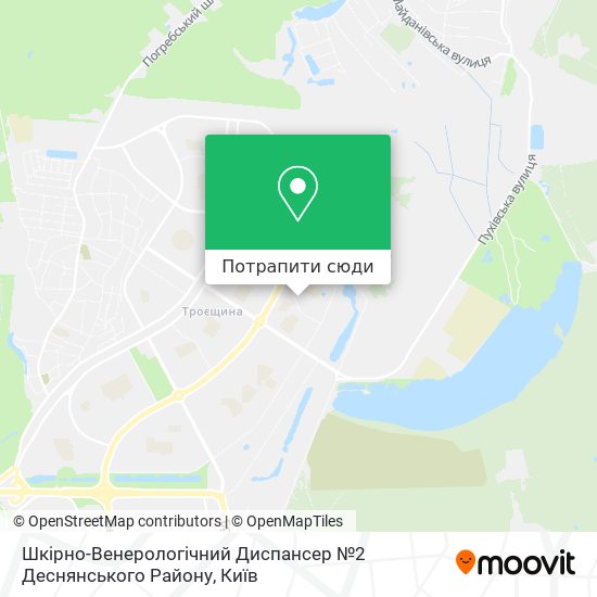 Карта Шкірно-Венерологічний Диспансер №2 Деснянського Району