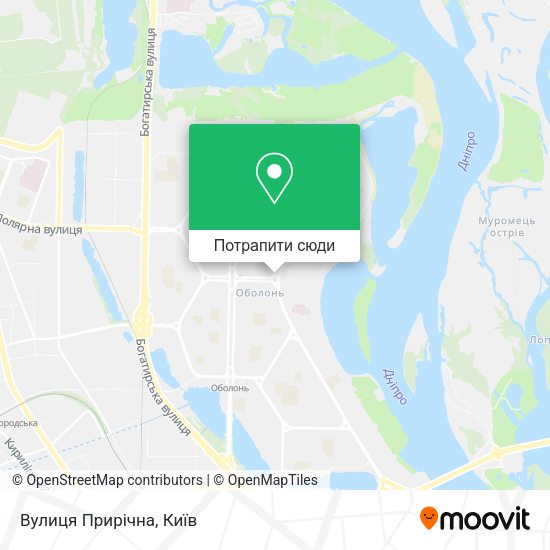 Карта Вулиця Прирічна