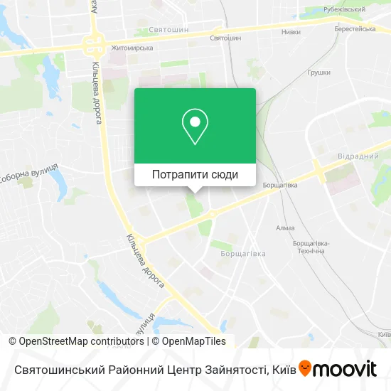 Карта Святошинський Районний Центр Зайнятості