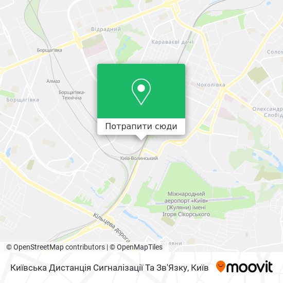 Карта Київська Дистанція Сигналізації Та Зв'Язку