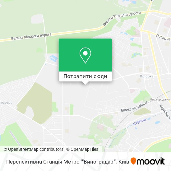 Карта Перспективна Станція Метро ""Виноградар""