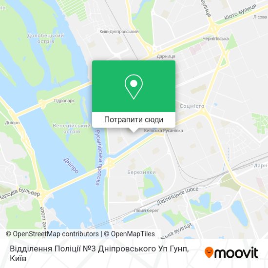 Карта Відділення Поліції №3 Дніпровського Уп Гунп