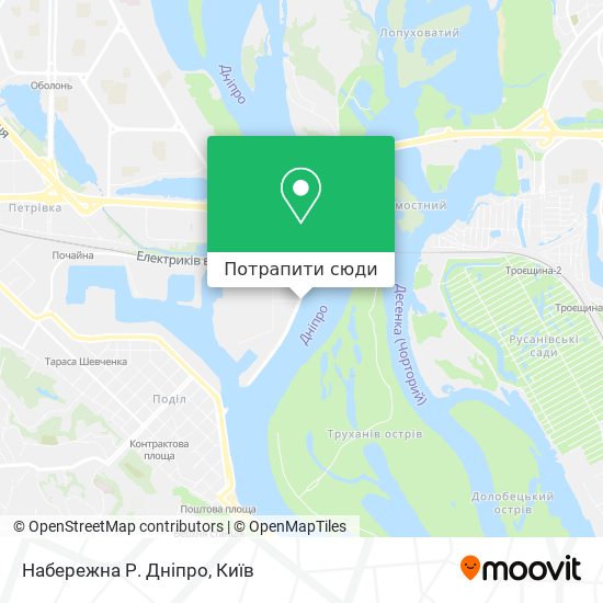 Карта Набережна Р. Дніпро