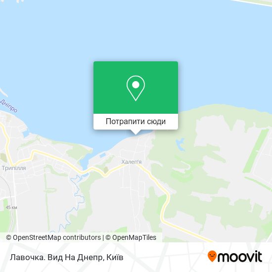 Карта Лавочка. Вид На Днепр