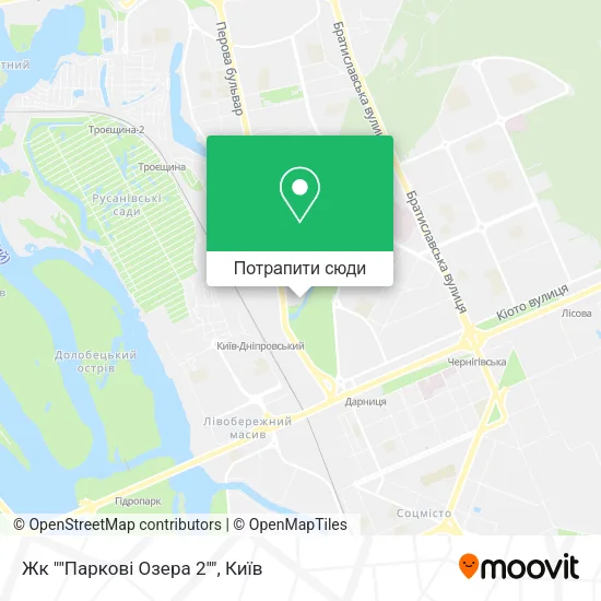 Карта Жк ""Паркові Озера 2""