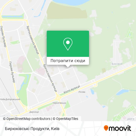 Карта Бирюківські Продукти