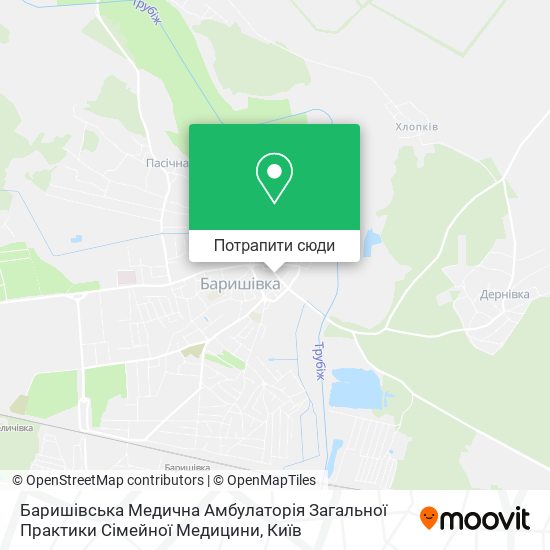 Карта Баришівська Медична Амбулаторія Загальної Практики Сімейної Медицини