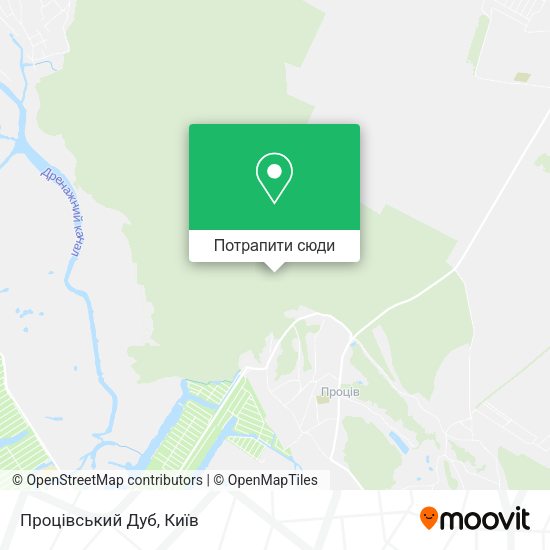 Карта Процівський Дуб
