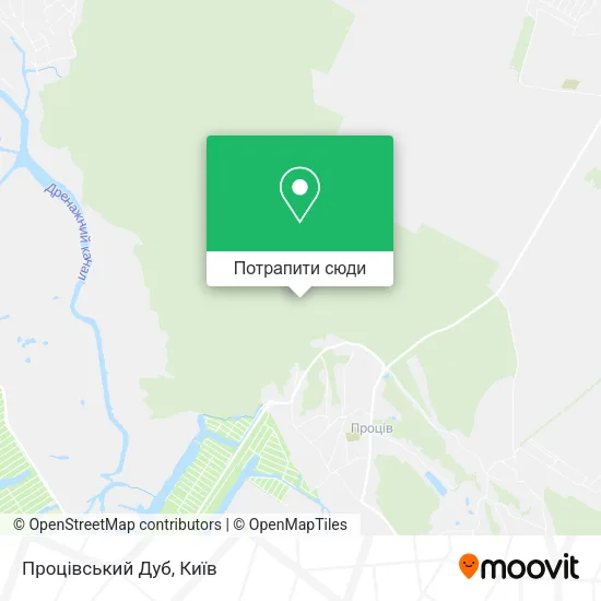Карта Процівський Дуб