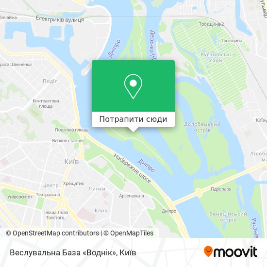 Карта Веслувальна База «Воднік»