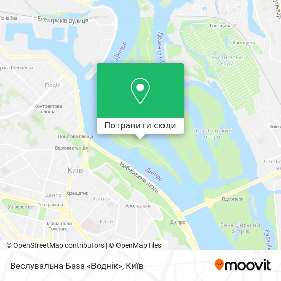 Карта Веслувальна База «Воднік»