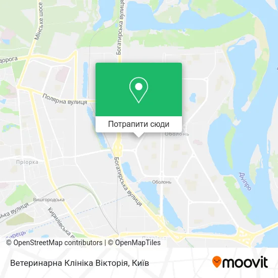 Карта Ветеринарна Клініка Вікторія