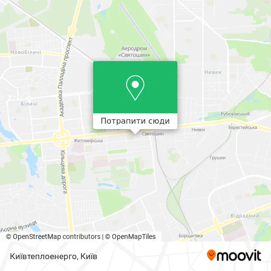Карта Київтеплоенерго
