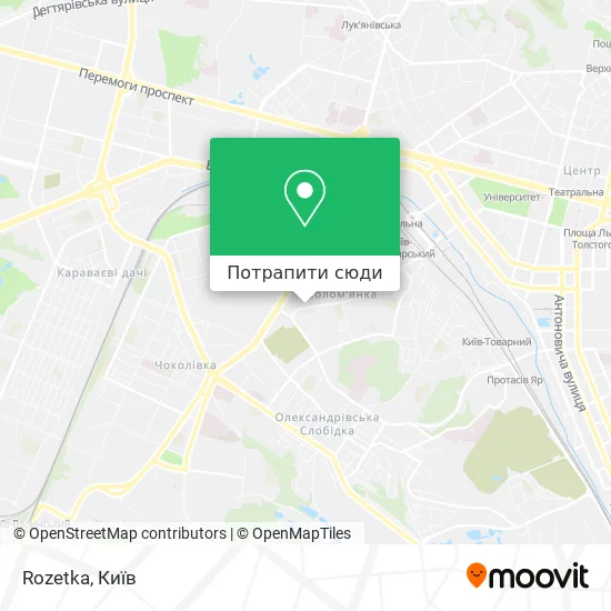 Карта Rozetka