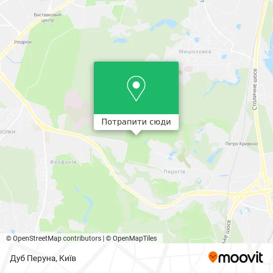 Карта Дуб Перуна