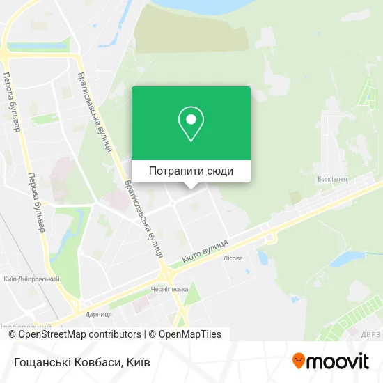 Карта Гощанські Ковбаси