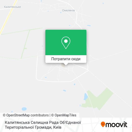 Карта Калитянська Селищна Рада Об'Єднаної Територіальної Громади